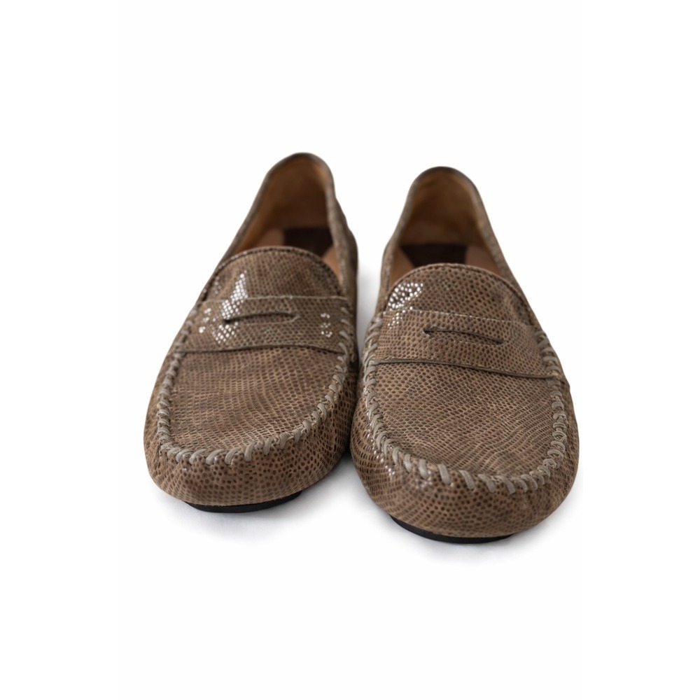 VANELi Genuine Leather Textured Embossed Snakeskin Loafer Size 9.5A Narrow Fit